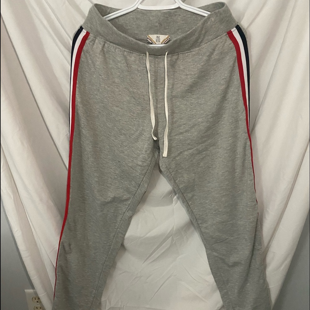 Women's Striped Grey Sweatpants